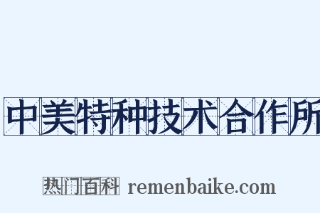 中美特种技术合作所是什么意思的图片